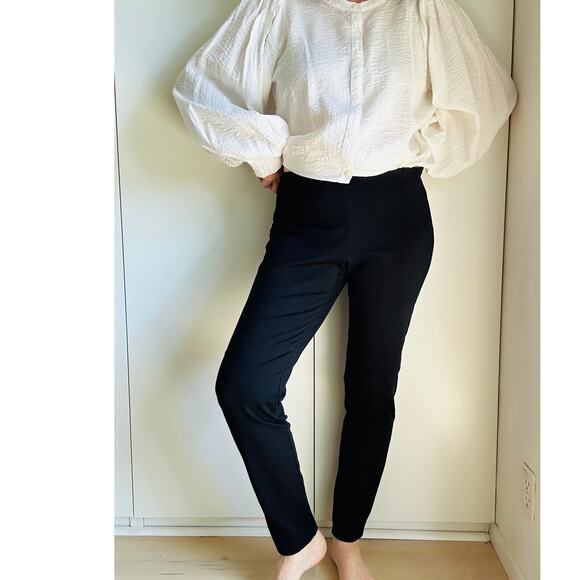 Eileen Fisher Pull on Leggings Equestrain Style Size Small Comfort Stretchy - Picture 1 of 9